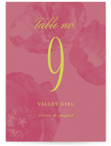 Maximalist Poppies Table Numbers