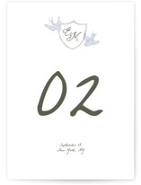 Birds of Paradise Table Numbers