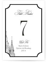 New York Skyline Table Numbers