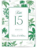 Tropical Toile Table Numbers