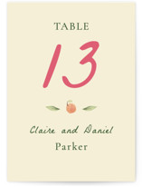Romantic Tropical Wedding Table Numbers
