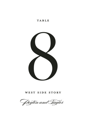 Classic Table Numbers by Lauren Chism | Minted