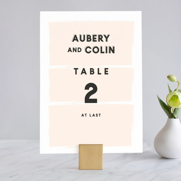 bold blush Table Numbers by frances mathys Minted