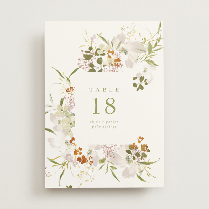 Meadow Burst Table Numbers by Grace Kreinbrink Minted