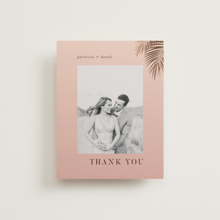 Sunset by the Sea Foil-Pressed Wedding Thank You Cards