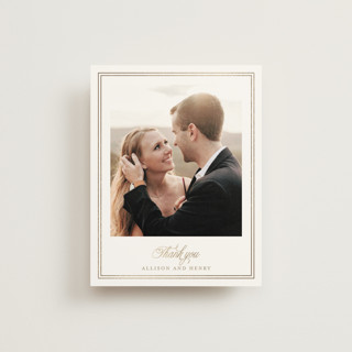 Chic Monogram Foil-Pressed Wedding Thank You Cards
