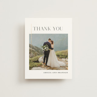 Elegant Flourish Foil-Pressed Wedding Thank You Cards