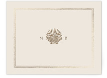 Seaside Foil-Pressed Wedding Thank You Cards