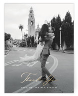 Peaks Foil-Pressed Wedding Thank You Cards