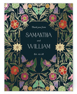 Gilded Tapestry Foil-Pressed Wedding Thank You Cards