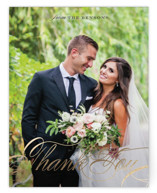Classic Branches Foil-Pressed Wedding Thank You Cards