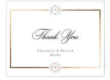 Foil-Pressed Flat Wedding Thank You Cards
