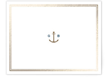 Anchored Foil-Pressed Wedding Thank You Cards