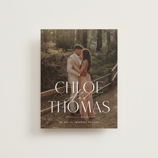 Overlay Foil-Pressed Wedding Thank You Cards