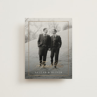 Bianca Foil-Pressed Wedding Thank You Cards
