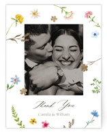 Bright Garden Foil-Pressed Wedding Thank You Cards