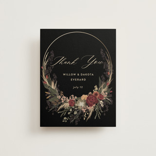Botanical Edge Foil-Pressed Wedding Thank You Cards