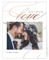 Foil-Pressed Flat Wedding Thank You Cards