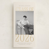 Shining Class Foil-Pressed Tall Graduation Announcements