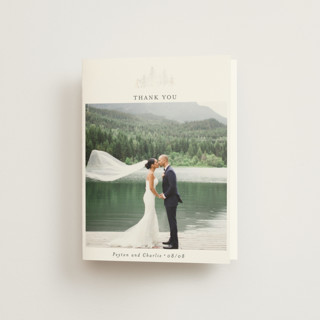 Golden Pines Gloss-Press® Wedding Thank You Cards
