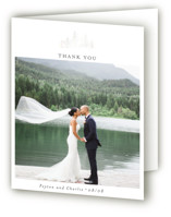 Golden Pines Gloss-Press® Wedding Thank You Cards