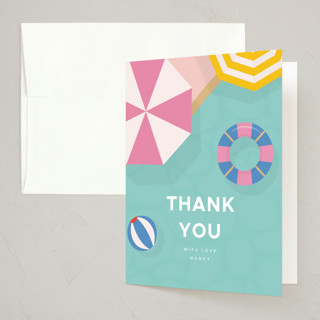 At the pool Thank You Cards