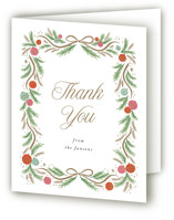 Glittering Garland Thank You Cards