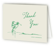 Golf Sketch Thank You Cards