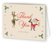 Whimsical Christmas Celebration Thank You Cards