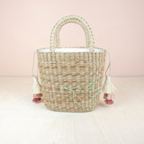 Mini Tote Bag with Embroidered Hummingbird Tote Bag