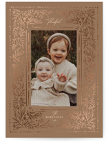 Vintage Dot Botanical Foil-Pressed Thanksgiving Cards