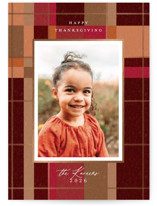 - Fall Plaid - Foil-Pressed Thanksgiving Cards