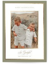 clean frame Foil-Pressed Thanksgiving Cards