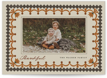 Vintage folk border Thanksgiving Cards