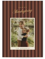 Autumn Stripes Thanksgiving Cards