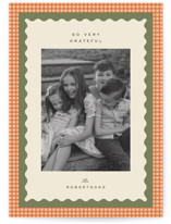 gingham layers Thanksgiving Cards