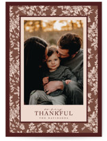 Merry Floral Toile Thanksgiving Cards
