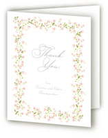 Rosebud Folded Wedding Thank You Cards