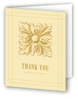 Vintage Label Folded Wedding Thank You Cards