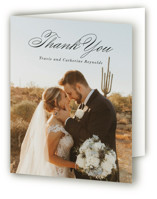 Classically Elegant Folded Wedding Thank You Cards