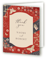 Japanese Textile Folded Wedding Thank You Cards