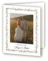 Monogramed Folded Wedding Thank You Cards