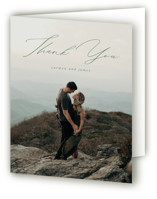 Over the mountains Folded Wedding Thank You Cards