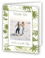 BeachToile Folded Wedding Thank You Cards
