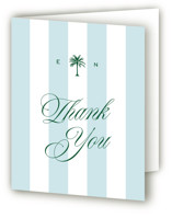 Island Palm Folded Wedding Thank You Cards