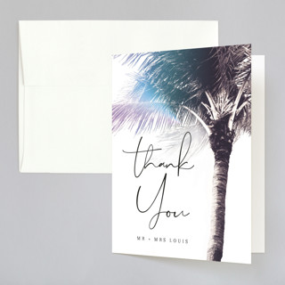 Summer Palm Folded Wedding Thank You Cards