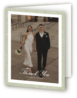 Summer Linen Folded Wedding Thank You Cards