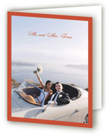 Borders Folded Wedding Thank You Cards