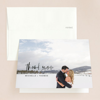 Moderne Folded Wedding Thank You Cards