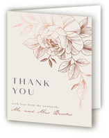 Lovely Foil-Pressed Folded Wedding Thank You Cards